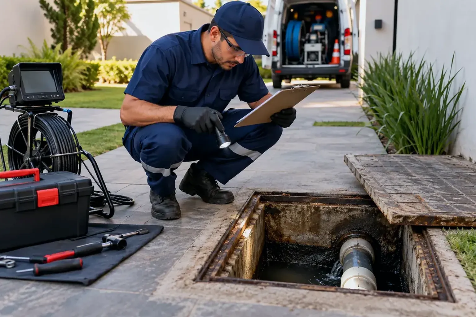 Técnico atendendo chamado de emergência em Poá.
